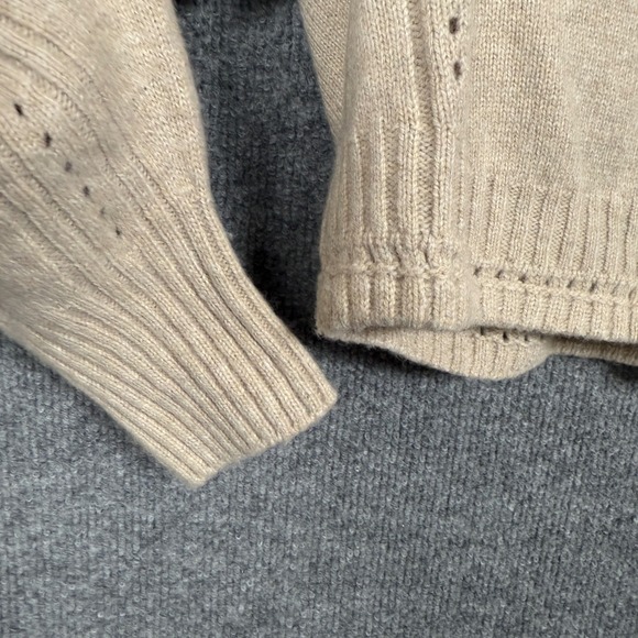 Uniqlo Mame‎ Kurogouchi Size XXL 3D Knit Volume Sleeve Sweater Tan Scoop Neck - Picture 5 of 8